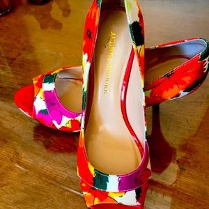 Audrey Brooke multi colored pep toe high heel 7-1/2 M